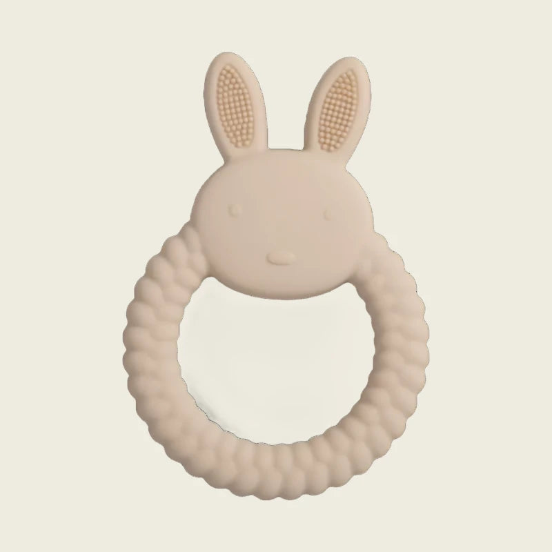 Rabbit Silicone Teether - Oatmeal