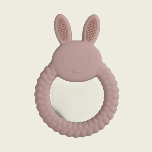 Rabbit Silicone Teether - Pink