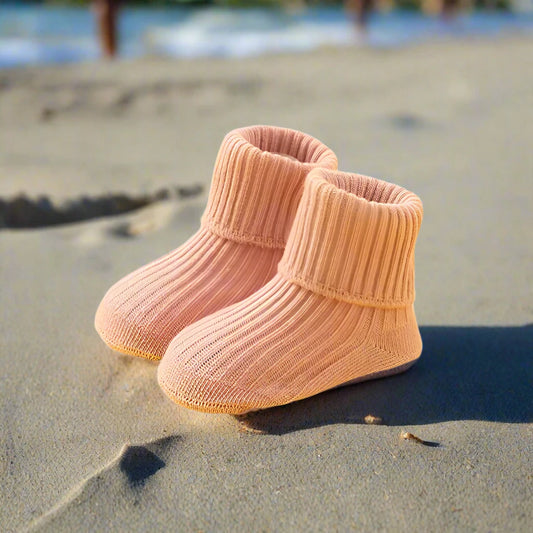 Breathable Soft Crew Socks - Pink